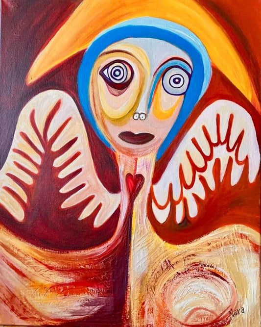My Soul Angel Original Painting Signed by Artist. Acrylic/Canvas. 16” X 20”